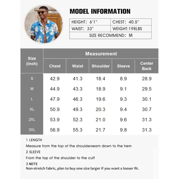 COOFANDY Mens Hawaiian Shirt Short Sleeve Button Down Shirt Tropical Summer Beach Shirt