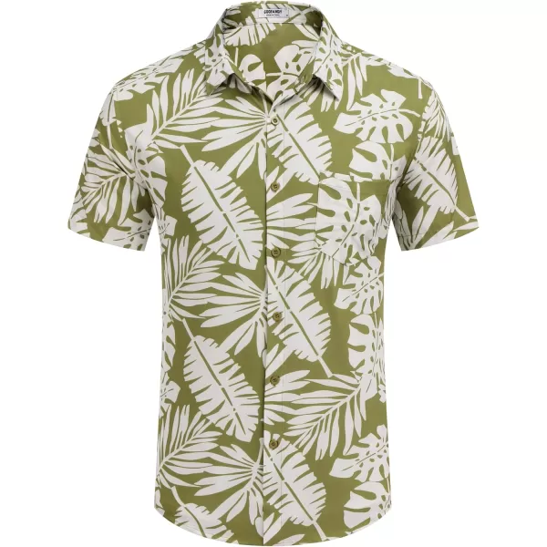COOFANDY Mens Hawaiian Shirt Short Sleeve Button Down Shirt Tropical Summer Beach Shirt