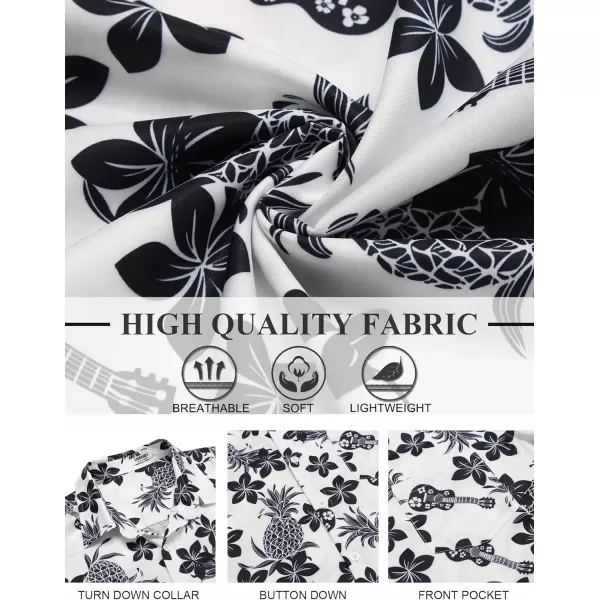COOFANDY Mens Hawaiian Shirt Short Sleeve Button Down Shirt Tropical Summer Beach Shirt