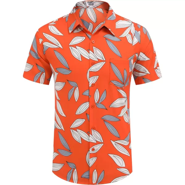 COOFANDY Mens Hawaiian Shirt Short Sleeve Button Down Shirt Tropical Summer Beach Shirt