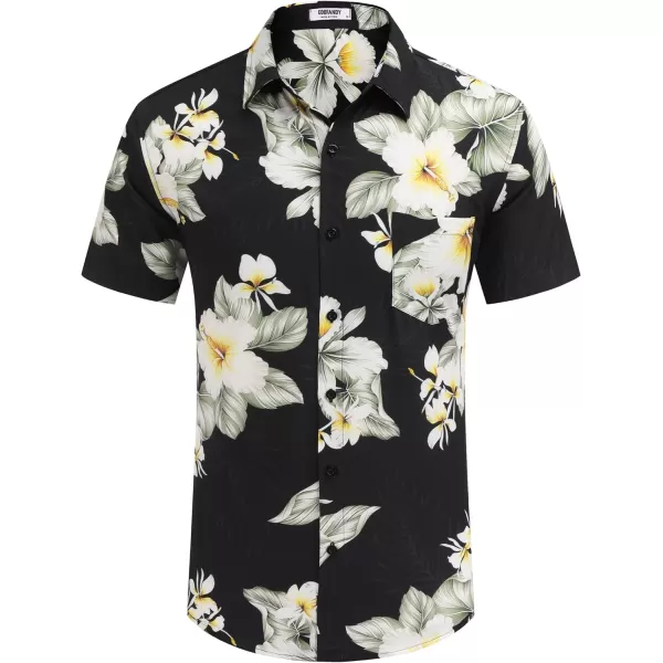 COOFANDY Mens Hawaiian Shirt Short Sleeve Button Down Shirt Tropical Summer Beach Shirt
