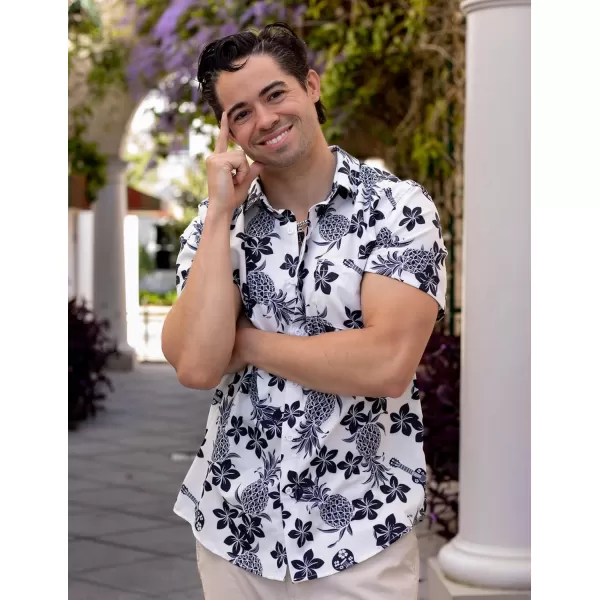 COOFANDY Mens Hawaiian Shirt Short Sleeve Button Down Shirt Tropical Summer Beach Shirt