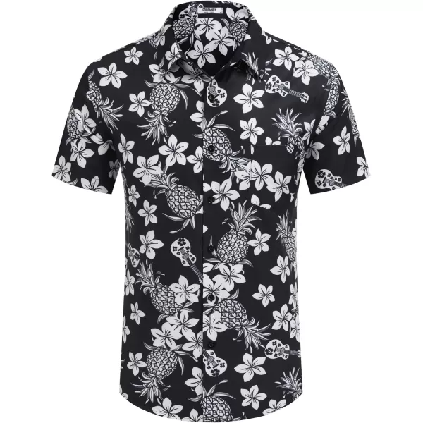 COOFANDY Mens Hawaiian Shirt Short Sleeve Button Down Shirt Tropical Summer Beach Shirt