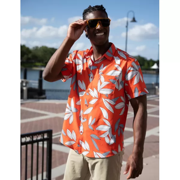 COOFANDY Mens Hawaiian Shirt Short Sleeve Button Down Shirt Tropical Summer Beach Shirt
