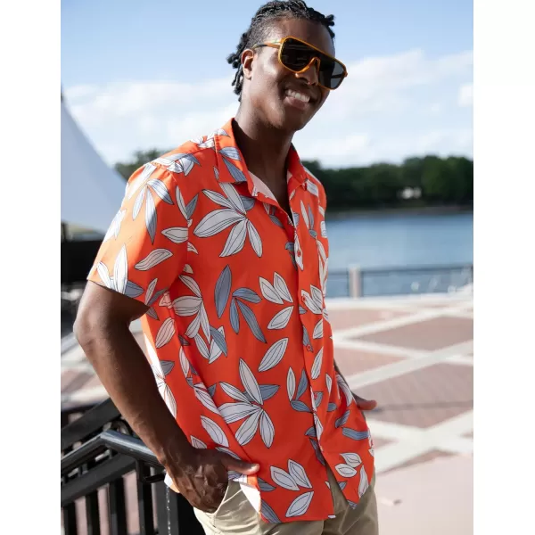 COOFANDY Mens Hawaiian Shirt Short Sleeve Button Down Shirt Tropical Summer Beach Shirt
