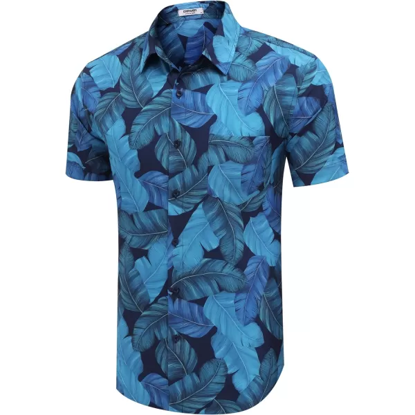 COOFANDY Mens Hawaiian Shirt Short Sleeve Button Down Shirt Tropical Summer Beach Shirt