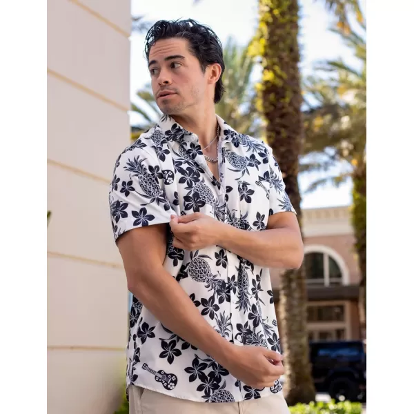COOFANDY Mens Hawaiian Shirt Short Sleeve Button Down Shirt Tropical Summer Beach Shirt