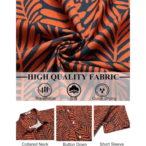 COOFANDY Mens Hawaiian Shirts Short Sleeve Button Down Aloha Shirt Casual Beach Clothes