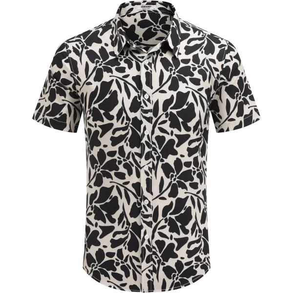 COOFANDY Mens Hawaiian Shirts Short Sleeve Button Down Aloha Shirt Casual Beach Clothes