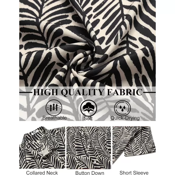 COOFANDY Mens Hawaiian Shirts Short Sleeve Button Down Aloha Shirt Casual Beach Clothes