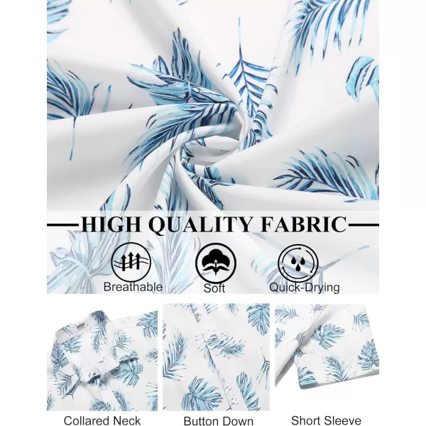 COOFANDY Mens Hawaiian Shirts Short Sleeve Button Down Aloha Shirt Casual Beach Clothes