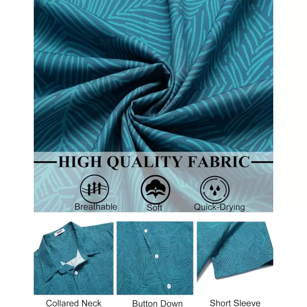 COOFANDY Mens Hawaiian Shirts Short Sleeve Button Down Aloha Shirt Casual Beach Clothes