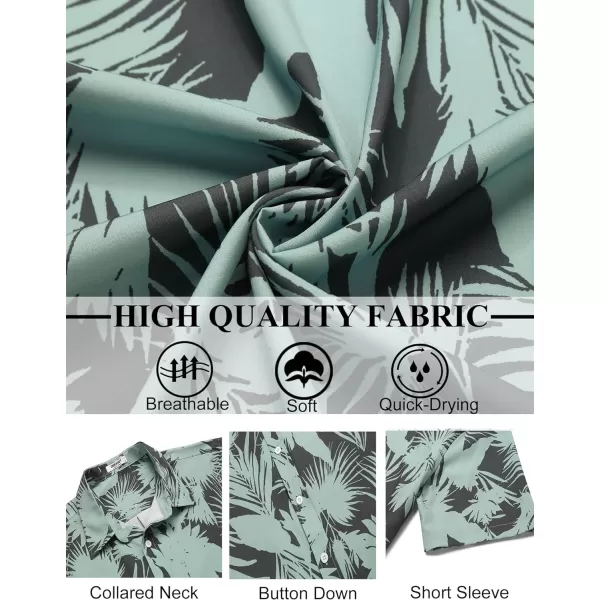 COOFANDY Mens Hawaiian Shirts Short Sleeve Button Down Aloha Shirt Casual Beach Clothes
