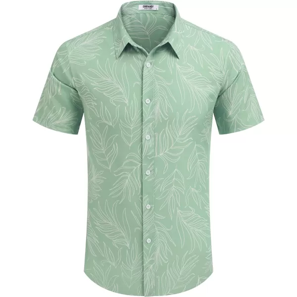 COOFANDY Mens Hawaiian Shirts Short Sleeve Button Down Aloha Shirt Casual Beach Clothes