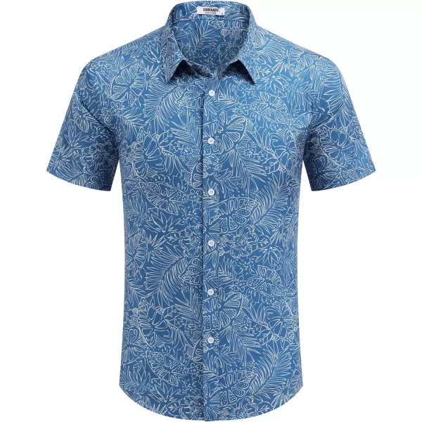 COOFANDY Mens Hawaiian Shirts Short Sleeve Button Down Aloha Shirt Casual Beach Clothes