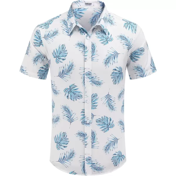 COOFANDY Mens Hawaiian Shirts Short Sleeve Button Down Aloha Shirt Casual Beach Clothes
