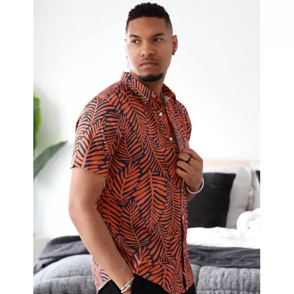 COOFANDY Mens Hawaiian Shirts Short Sleeve Button Down Aloha Shirt Casual Beach Clothes