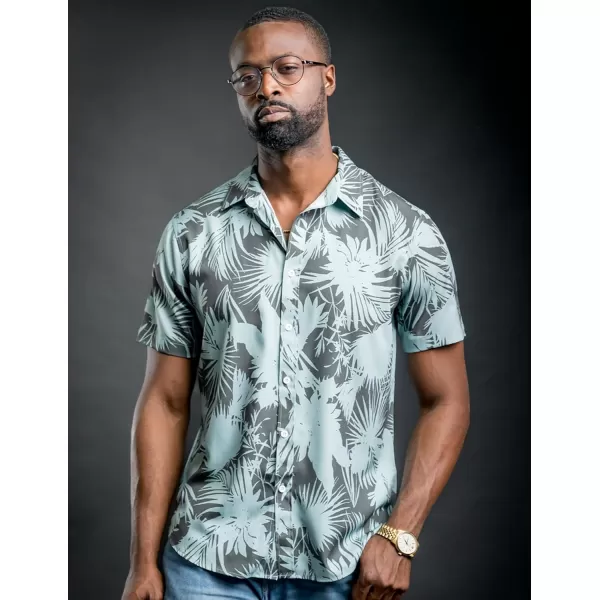 COOFANDY Mens Hawaiian Shirts Short Sleeve Button Down Aloha Shirt Casual Beach Clothes