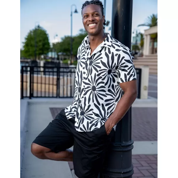 COOFANDY Mens Hawaiian Shirts Short Sleeve Button Down Aloha Shirt Casual Beach Clothes