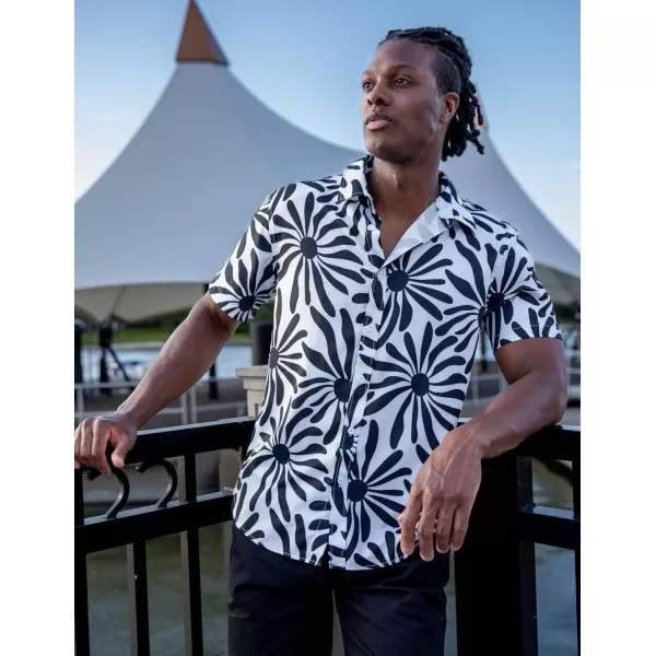 COOFANDY Mens Hawaiian Shirts Short Sleeve Button Down Aloha Shirt Casual Beach Clothes