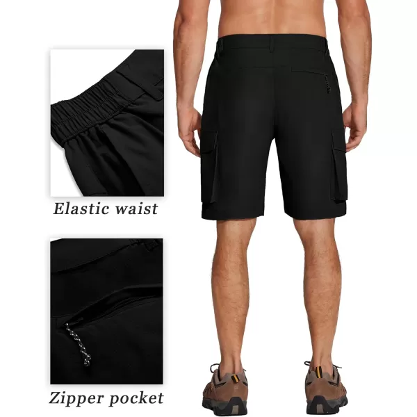 COOFANDY Mens Hiking Cargo Shorts 9'' Quick Dry Work Shorts Casual Summer Shorts Lightweight Bermuda Shorts with Pockets