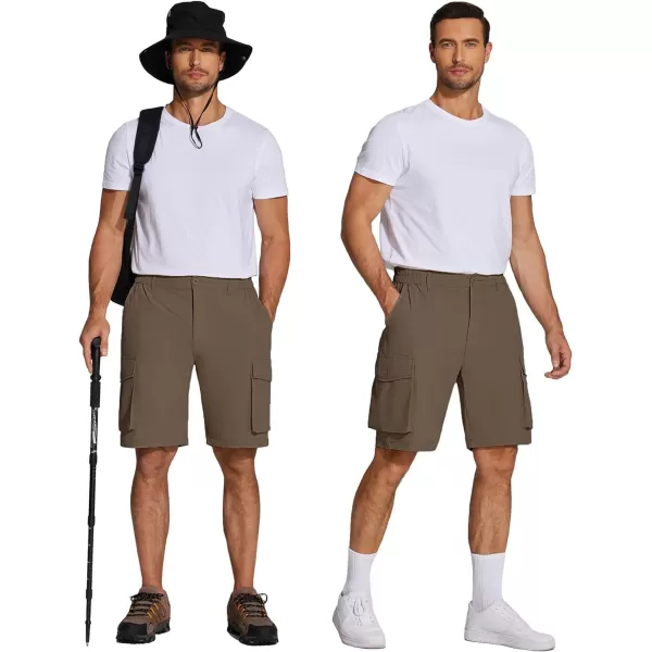 COOFANDY Mens Hiking Cargo Shorts 9'' Quick Dry Work Shorts Casual Summer Shorts Lightweight Bermuda Shorts with Pockets