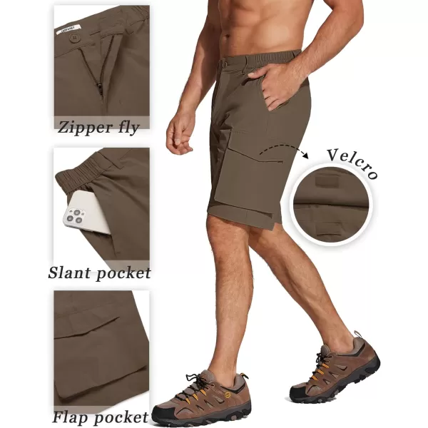 COOFANDY Mens Hiking Cargo Shorts 9'' Quick Dry Work Shorts Casual Summer Shorts Lightweight Bermuda Shorts with Pockets