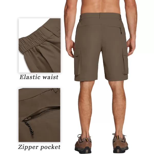 COOFANDY Mens Hiking Cargo Shorts 9'' Quick Dry Work Shorts Casual Summer Shorts Lightweight Bermuda Shorts with Pockets