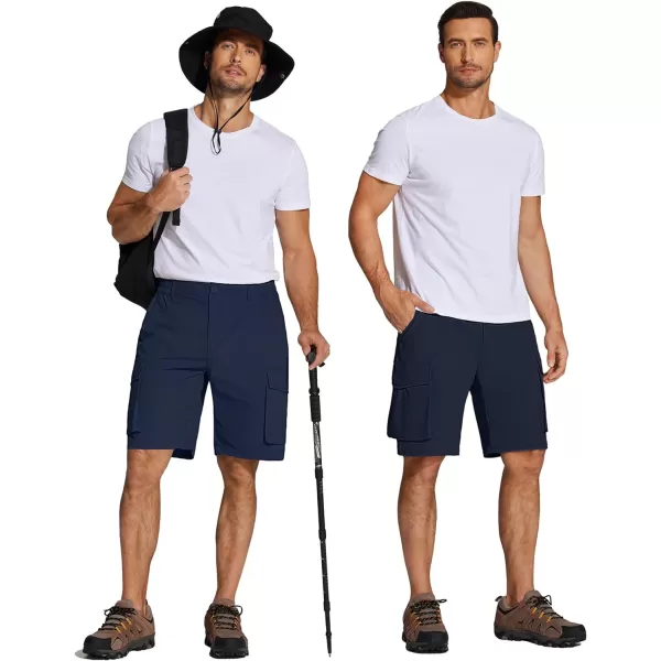 COOFANDY Mens Hiking Cargo Shorts 9'' Quick Dry Work Shorts Casual Summer Shorts Lightweight Bermuda Shorts with Pockets