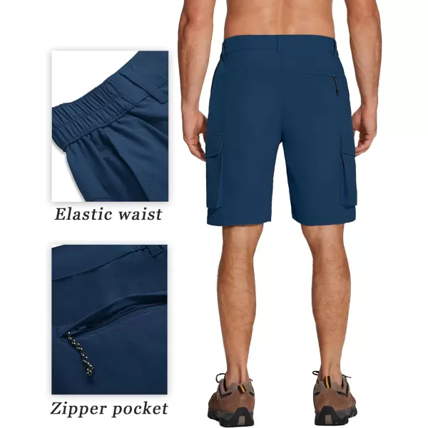 COOFANDY Mens Hiking Cargo Shorts 9'' Quick Dry Work Shorts Casual Summer Shorts Lightweight Bermuda Shorts with Pockets