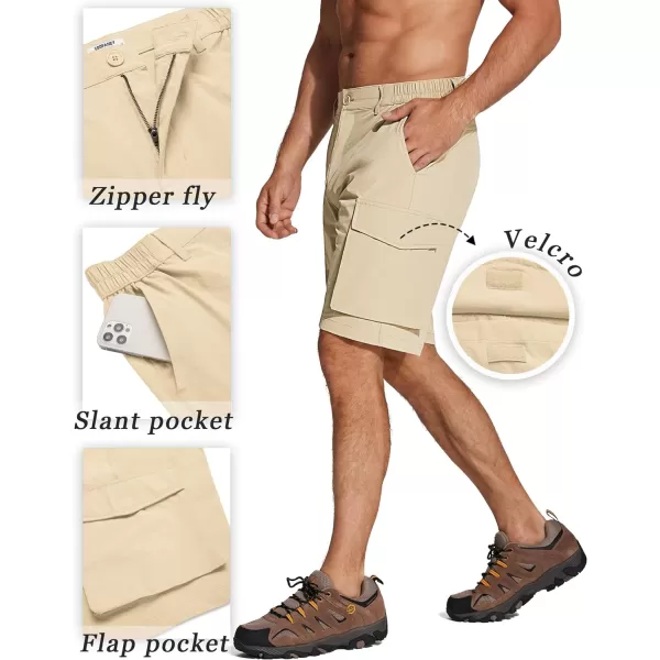 COOFANDY Mens Hiking Cargo Shorts 9'' Quick Dry Work Shorts Casual Summer Shorts Lightweight Bermuda Shorts with Pockets