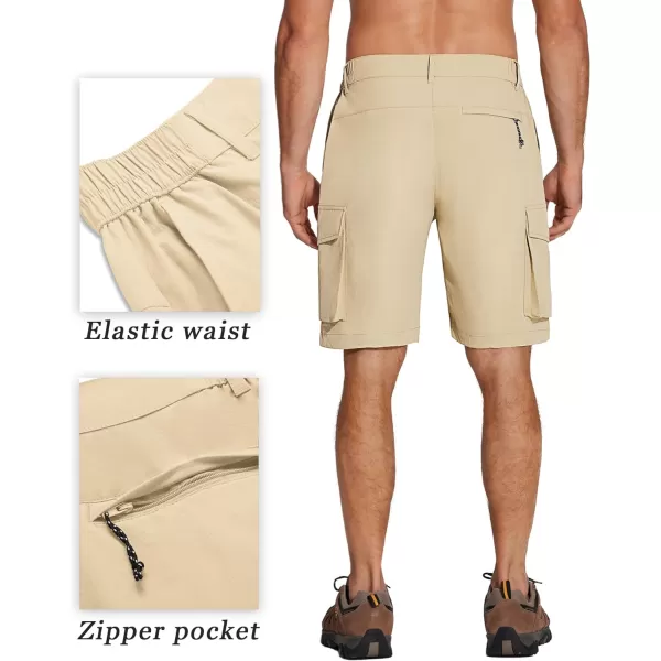COOFANDY Mens Hiking Cargo Shorts 9'' Quick Dry Work Shorts Casual Summer Shorts Lightweight Bermuda Shorts with Pockets