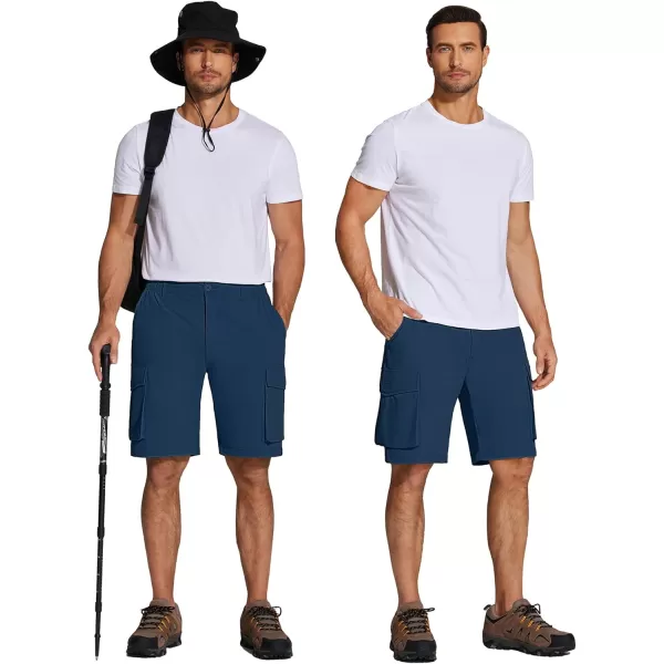 COOFANDY Mens Hiking Cargo Shorts 9'' Quick Dry Work Shorts Casual Summer Shorts Lightweight Bermuda Shorts with Pockets