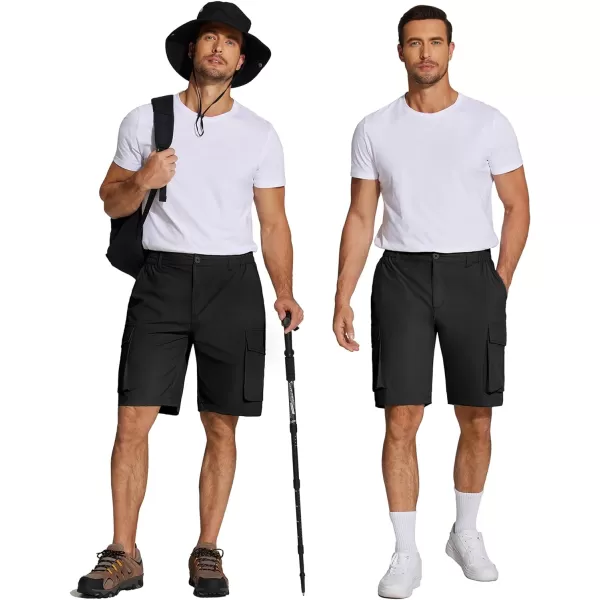 COOFANDY Mens Hiking Cargo Shorts 9'' Quick Dry Work Shorts Casual Summer Shorts Lightweight Bermuda Shorts with Pockets