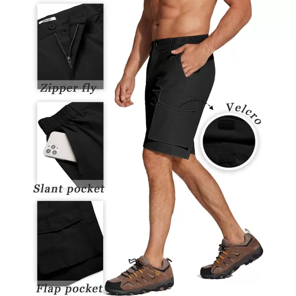 COOFANDY Mens Hiking Cargo Shorts 9'' Quick Dry Work Shorts Casual Summer Shorts Lightweight Bermuda Shorts with Pockets