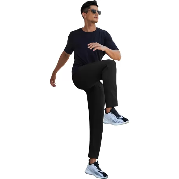 COOFANDY Men's Hiking Pants Lightweight Athletic Pants Quick Dry Active Running Joggers with Zipper Pockets