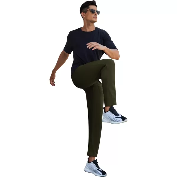 COOFANDY Men's Hiking Pants Lightweight Athletic Pants Quick Dry Active Running Joggers with Zipper Pockets