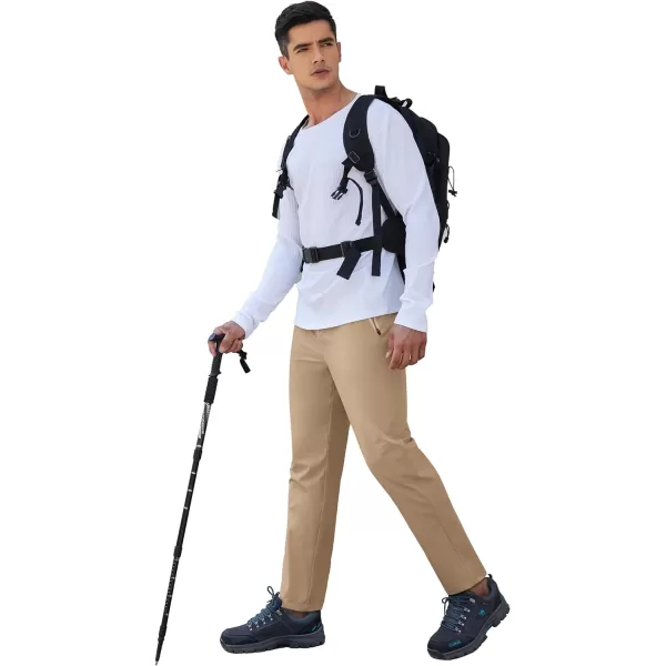 COOFANDY Men's Hiking Pants Lightweight Athletic Pants Quick Dry Active Running Joggers with Zipper Pockets