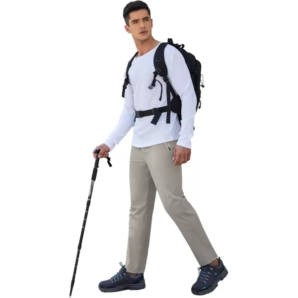COOFANDY Men's Hiking Pants Lightweight Athletic Pants Quick Dry Active Running Joggers with Zipper Pockets