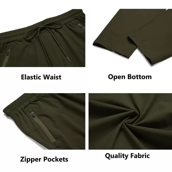 COOFANDY Men's Hiking Pants Lightweight Athletic Pants Quick Dry Active Running Joggers with Zipper Pockets
