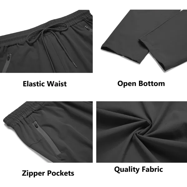 COOFANDY Men's Hiking Pants Lightweight Athletic Pants Quick Dry Active Running Joggers with Zipper Pockets