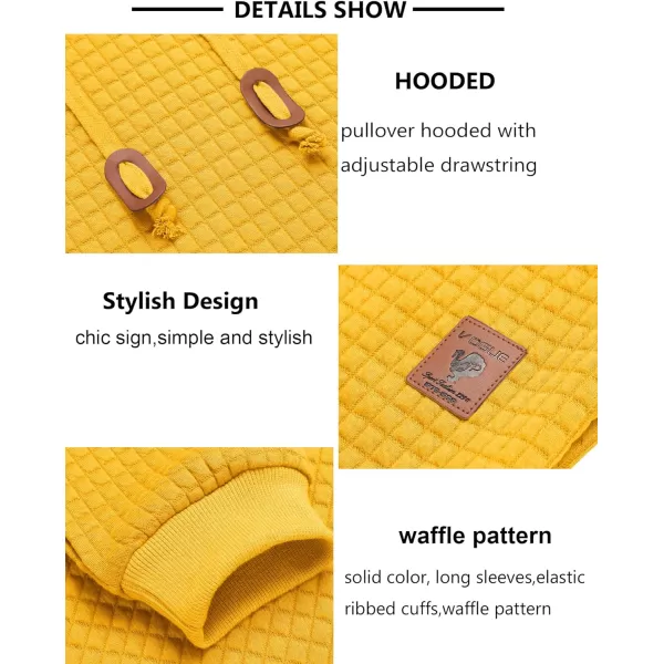COOFANDY Mens Hooded Sweatshirt Casual Long Sleeve Drawstring Waffle Knit Pullover Hoodies