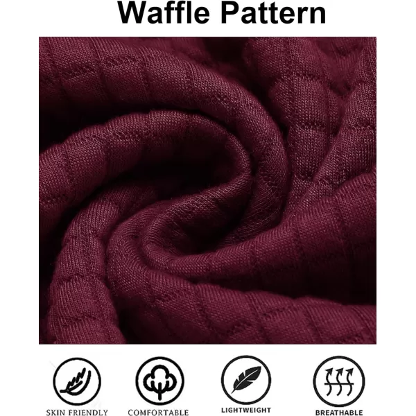 COOFANDY Mens Hooded Sweatshirt Casual Long Sleeve Drawstring Waffle Knit Pullover Hoodies