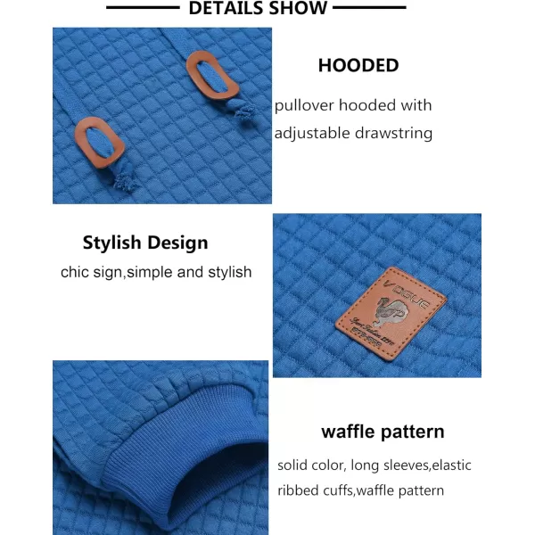 COOFANDY Mens Hooded Sweatshirt Casual Long Sleeve Drawstring Waffle Knit Pullover Hoodies