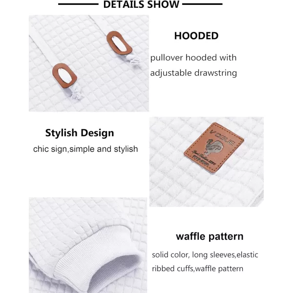 COOFANDY Mens Hooded Sweatshirt Casual Long Sleeve Drawstring Waffle Knit Pullover Hoodies