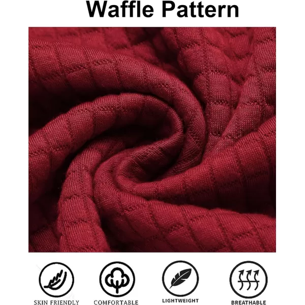 COOFANDY Mens Hooded Sweatshirt Casual Long Sleeve Drawstring Waffle Knit Pullover Hoodies