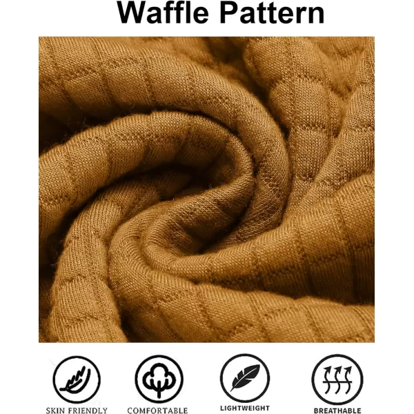 COOFANDY Mens Hooded Sweatshirt Casual Long Sleeve Drawstring Waffle Knit Pullover Hoodies