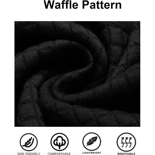 COOFANDY Mens Hooded Sweatshirt Casual Long Sleeve Drawstring Waffle Knit Pullover Hoodies