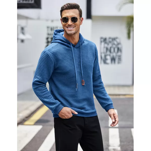 COOFANDY Mens Hooded Sweatshirt Casual Long Sleeve Drawstring Waffle Knit Pullover Hoodies