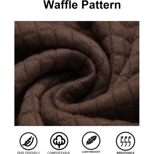 COOFANDY Mens Hooded Sweatshirt Casual Long Sleeve Drawstring Waffle Knit Pullover Hoodies